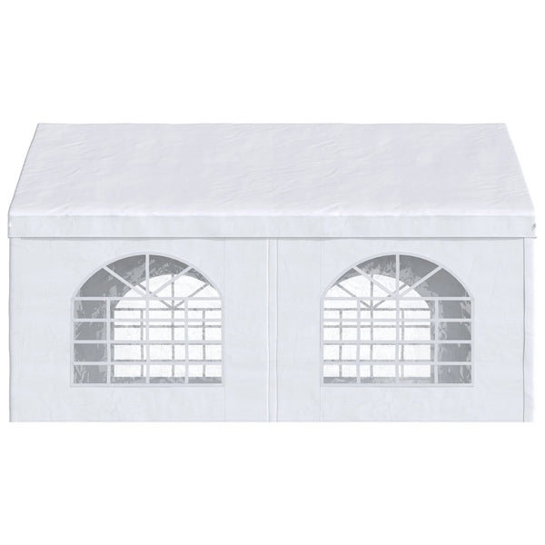 English Elm Heavy Duty Steel Frame Outdoor Gazebo Tent with Removable Sidewalls for Events T3971S00255