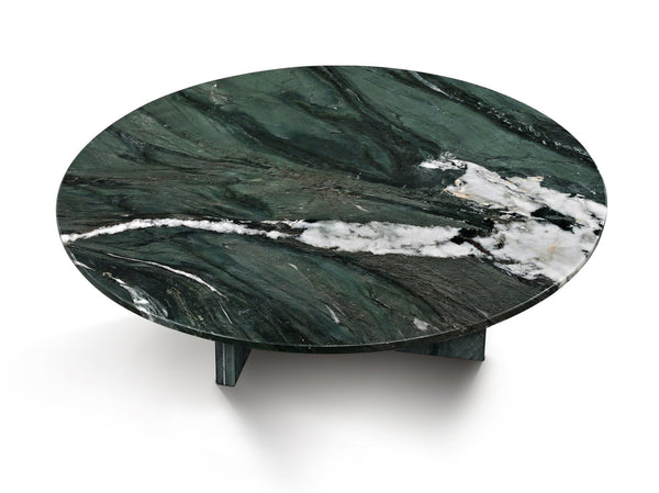 English Elm Green Natural Marble Coffee Table – Elegant 35.4" Sculptural Centerpiece For Modern Living Spaces W1696P314933