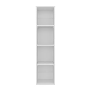 English Elm Tall Slim Wall Mounted Bathroom Organizer with Four Open Shelves Engineered Wood B200P440884