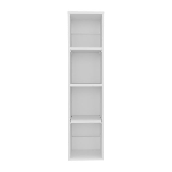 English Elm Tall Slim Wall Mounted Bathroom Organizer with Four Open Shelves Engineered Wood B200P440884