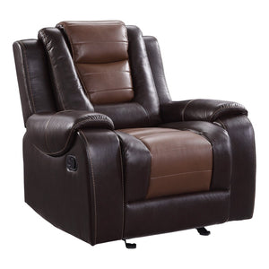 English Elm Modern Faux Leather Glider Recliner with Pocket Coil Support for Formal Living Rooms B011P228566