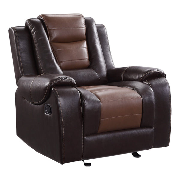 English Elm Modern Faux Leather Glider Recliner with Pocket Coil Support for Formal Living Rooms B011P228566