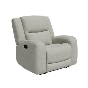 English Elm Beige Manual Recliner - Transitional Style With High-Density Foam, Contoured Arms & Wide Seat Comfort B2741P385046