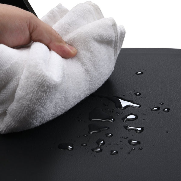 English Elm Upholstered solid wood folding chair with plush PU cushion, space-saving portable seating for events/home gatherings Black W495P193665