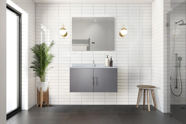 English Elm Dark Grey Bath Vanity With Cultured Marble Top, Chrome Faucet, Soft-Close Drawers & Ample Storage B2731P258609