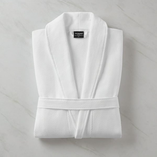 English Elm One Size Cotton Terry Kimono Bath Robe with Anti-microbial Treatment for Spa Comfort B035P440225