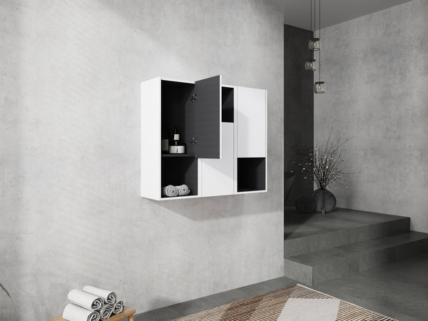 English Elm 12" Bathroom Side Cabinet - Wall-Mounted Storage Solution With Soft-Close Doors & Eco-Friendly Build W999S00281