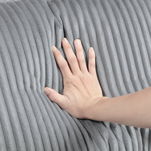 English Elm 6Pc Modular Sectional Set - Cozy Gray Corduroy Upholstery, Flexible Layout, Plush Pillows & Comfort B011S01564