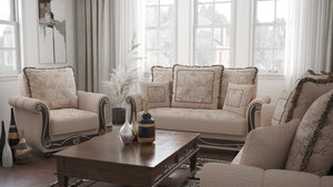 English Elm PrimeNest Concorde Collection Upholstered Convertible Armchair with Storage – Chenille Comfort Seat, Quick-Convert Sleeper Beige,Black+Gold B030P286213