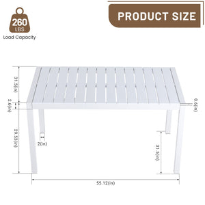 English Elm Summer 5 Piece Outdoor Dining Set Waterproof Pp Stackable Chairs Rust Proof Metal Legs W3450S00114