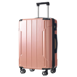 English Elm Hardshell Abs Checked Suitcase with 360 Spinner Wheels Expandable Tsa Lock 28 Inch Rose Pink N730P296747W