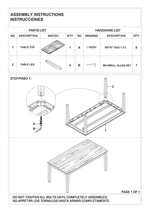 English Elm 1pc Rectangular Wood Dining Table 36x72x30.5" Sturdy Base Modern Contemporary Design for Entertaining Gray 75 L x 39 W x 11 H B011P264098