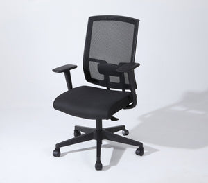 English Elm Complus Ergonomic High-Back Mesh Office Chair with Polyester Seat, Adjustable Height & Arms, Black B091P340129