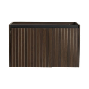English Elm 30 Resin Sink Vanity with Soft-Close Doors, Floating Mount Design, Durable Scratch & Water-Resistant Finish Silver-Brown Stripe W999P228754