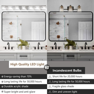 English Elm 45" Modern Chrome 7-Light Led Vanity Light Fixture - Elegant Wall-Mount Design For Bright Bathroom Illumination W2312P374882