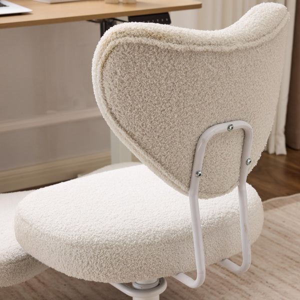 English Elm Meditation ergonomic cross-legged chair with lumbar support, adjustable cushion, casters, plush comfort Beige W3248P354247