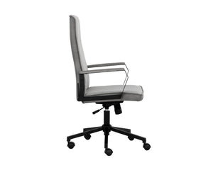 Sunpan Swanson Office Chair - Modern Urban Design with Performance Fabric, Mobility & Stylish Black Legs