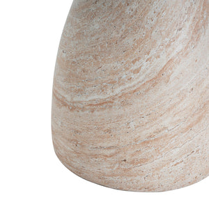 English Elm Christopher Knight Home® - Outdoor/Indoor Travertine Lightweight Concrete Side Table — Beige Hourglass Accent, Durable MGO Stone Look (93) N773P193923Z