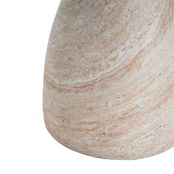 English Elm Christopher Knight Home® - Outdoor/Indoor Travertine Lightweight Concrete Side Table — Beige Hourglass Accent, Durable MGO Stone Look (93) N773P193923Z