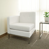 OSP Home Furnishings White Faux Leather RAF Armchair White