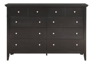 English Elm Hammond Elegant Silver Champagne Dresser with Dovetail Drawers, Soft-Close Hardware, Durable Veneer Finish Black 41 L x 63 W x 21 H B078108321