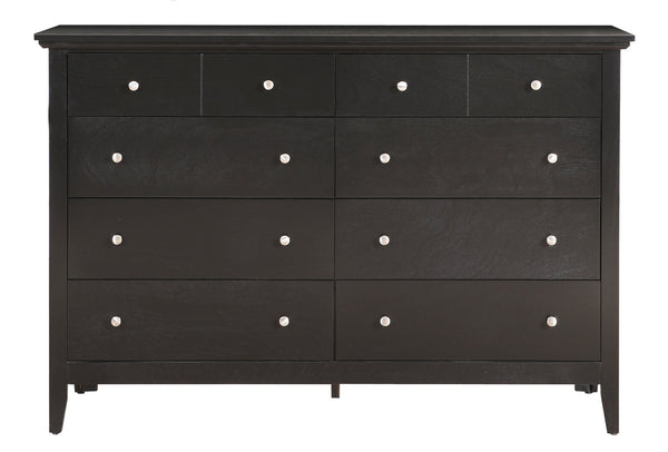 English Elm Hammond Elegant Silver Champagne Dresser with Dovetail Drawers, Soft-Close Hardware, Durable Veneer Finish Black 41 L x 63 W x 21 H B078108321