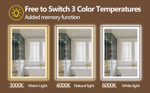 English Elm 20X28 Inch Frameless Led Bathroom Mirror - Smart Anti-Fog, Dimmable Lighting & Durable Design T3757P346981