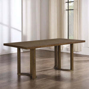 English Elm Christopher Knight Home® - 69 69 INCHES DINING TABLE - Sleek Solid Wood & MDF Rectangular Table with U-Shaped Trestle Base, Seats 6 Walnut N771P256927T
