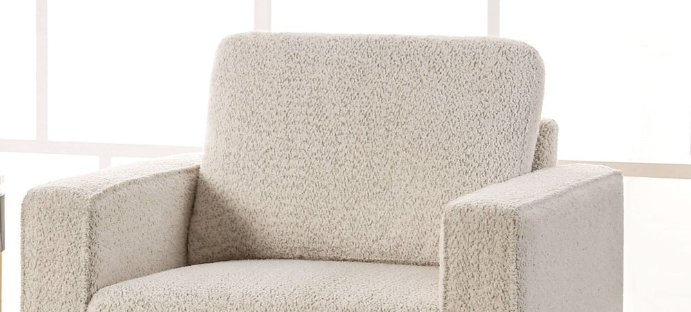 English Elm 1pc Coastal Blue-Gray Accent Chair with Patterned Fabric, Medium Density Foam, Wooden Legs, Chic Transitional Design Off White 41 L x 36 W x 23 H B2741P378510