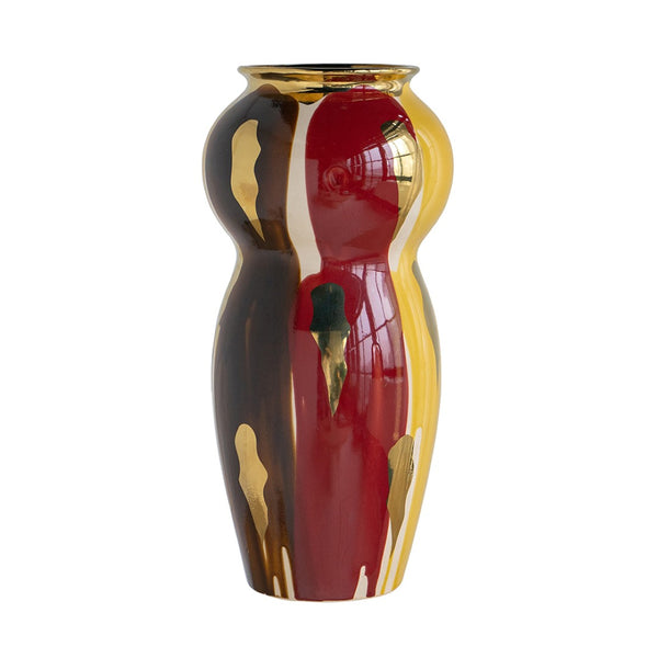 English Elm 10x10x20.9" Tall Ceramic Floor Vase Abstract Glazed Sculptural Accent for Console Shelf W2078P445038