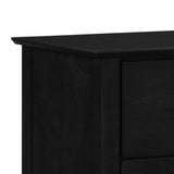 English Elm Doviin Black 2-Drawer Nightstand With Metal Pull Knob