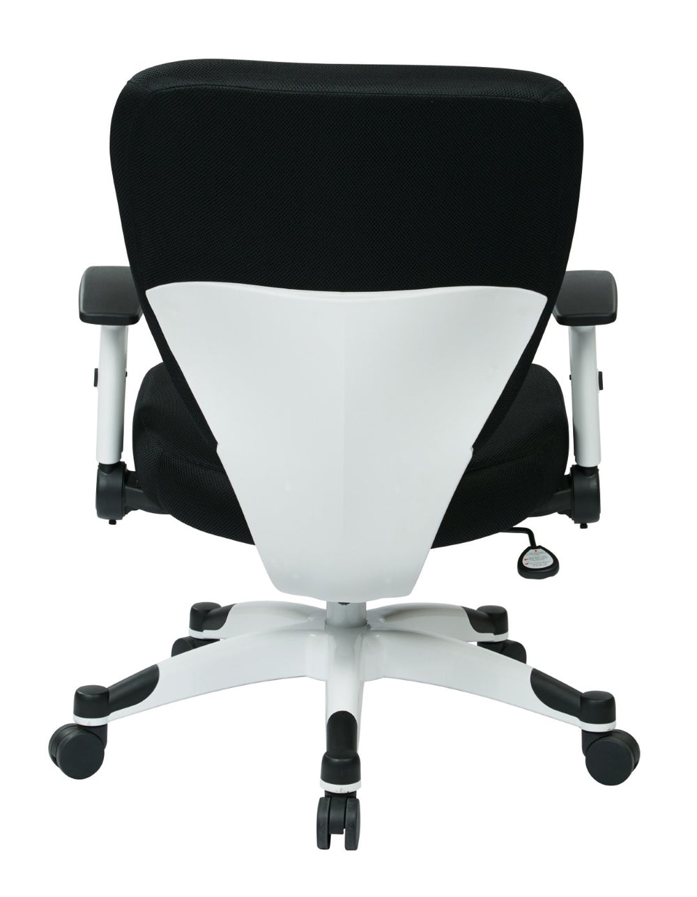 OSP Home Furnishings Padded Mesh Managers Chair with Lumbar Support Flip Arms and Pneumatic Height Control 5200W-3M