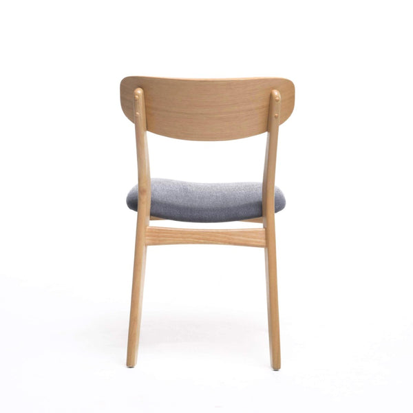 English Elm [video] 5 Piece Mid-century Rubberwood Dining Set with Cushioned Chairs for Modern Homes Dark Grey,White+Oak N759S005002E