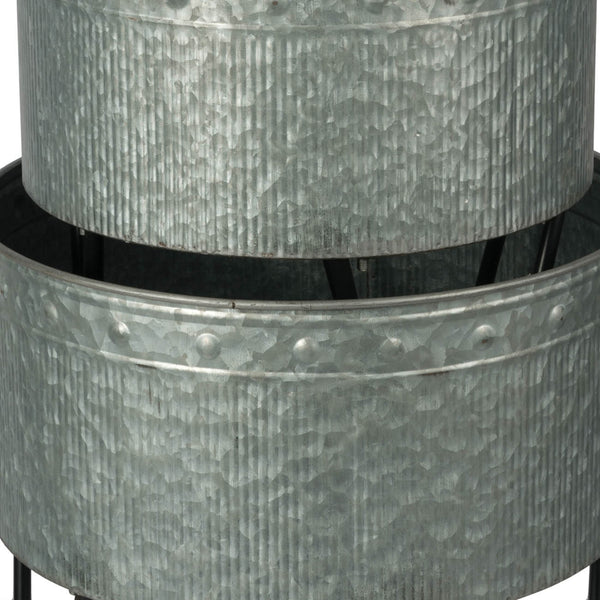 English Elm Set Felix Wall Planter Trio – Geometric Fir Wood & Iron Frames for Succulents, Modern Wall Focal Point Decor Silver Multi W2078P323442