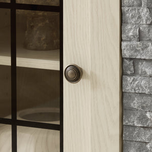 English Elm 58" Modern TV Stand with 18" Electric Fireplace, Faux Stone Mantel, Ample Storage & Cable Management for Living Room Comfort and Style White W2275S00025