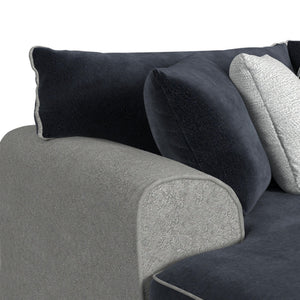 English Elm Klein 3PC Sectional Set - Bentley Ash/Zaftig Ebony Two-Tone Modern L-Shaped Sofa with Pillows B2740S00009