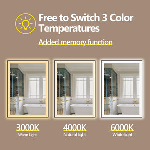 English Elm 48X32 Inch Frameless Led Bathroom Mirror - Smart, Energy Efficient, Dimmable With Anti-Fog Feature T3757P346992