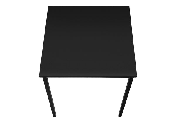 English Elm Table 3-Piece Set with Reclaimed-Look Laminate Tops and Sleek Metal Frame for Modern Living Rooms Black 48 L x 24 W x 4 H B2710P219974