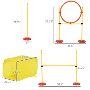 English Elm PawHut Rolling 48" T-Stand Bird Playstand with Large Perch, Stainless Bowls, Tray & Wheels Yellow W2225P173789