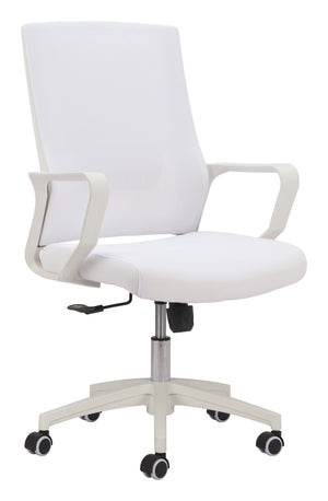 Zuo Modern Jett High Back Office Chair - Modern Design With Premium Mesh Fabric For Comfort In Any Space White 60% Elastomer + 40% Polyester,Nylon 110840-zuo-modern