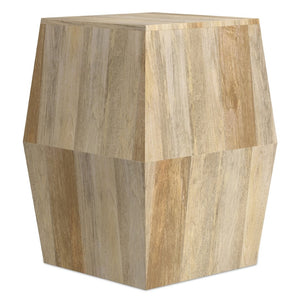 English Elm Terry Solid Mango Wood Side Table Compact Accent for Bedroom Living Room Rustic Charm Natural B136P420278