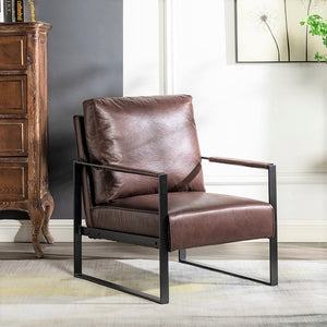 English Elm Classic Mid Century Modern Accent Chair - Stylish Durable Armchair In Dark Brown Microfiber Upholstery B2735P256730