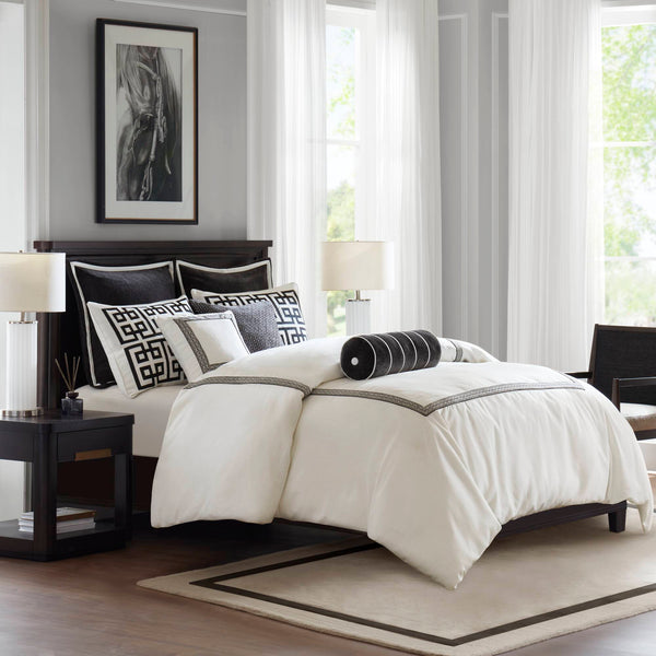 English Elm 9 King Jacquard Oversized Duvet Comforter Set with Shams & Decorative Pillows – Luxurious Bedding Ensemble Multicolor 22.83 L x 18.9 W x 17.32 H B035P319230