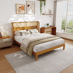 English Elm Christopher Knight Home® - Premium Rubber Wood Platform Bed Frame – Stylish Queen Bed With Headboard For Modern Bedrooms N770P290496N_N770P290498N