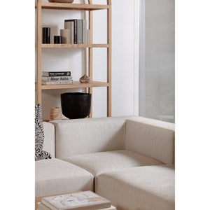 English Elm Voss Handcrafted Matte Black Sculptural Vessel in Recycled Ecomix for Shelves B2769P498403