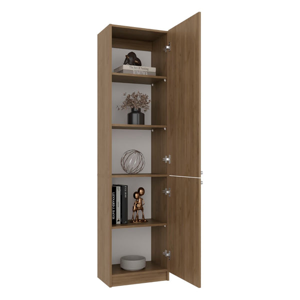 English Elm Home Vertical Freestanding Bookcase with Open Shelving and Enclosed Lower Cabinet B200P465725