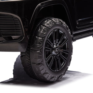 English Elm Licensed Lexus Lx600 24v Two Seater Kids Ride on Suv with Remote and Suspension Black W1578P339061