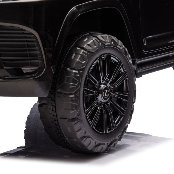 English Elm Licensed Lexus Lx600 24v Two Seater Kids Ride on Suv with Remote and Suspension Black W1578P339061