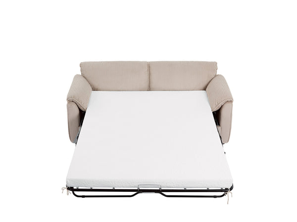 English Elm 79.13-Inch Sleeper Sofa Bed Corduroy Pull-Out Futon 3-Mode Recliner 450lb Capacity Brown Modern Comfort W820P190065