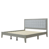 Christopher Knight Home® - Noble House - - Solid Wood Platform Upholstered Headboard King Bed